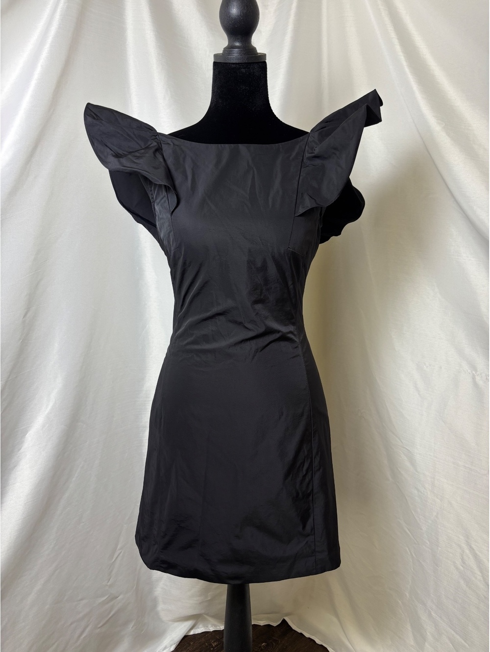 Pearl by Georgina Chapman for Marchesa Dress Women 2 Black Excellent Ruffle Mini